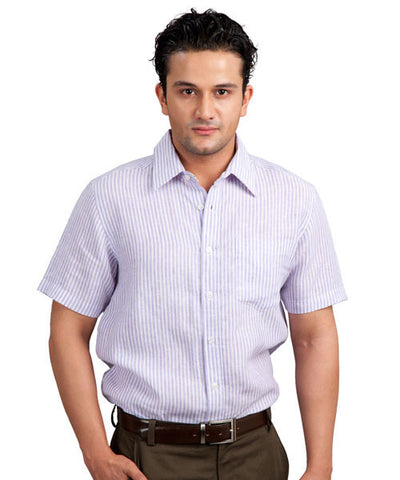 Yepme Linen Purple Stripes Shirt