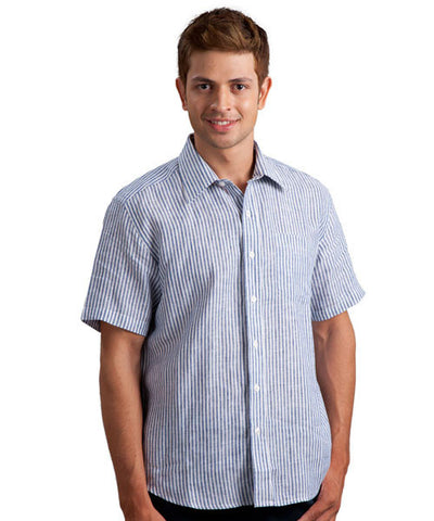 Yepme Linen Blue Stripes Casual Shirt