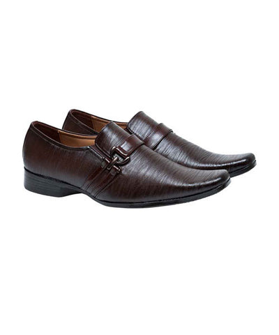 Yepme Sophisticated Brown Leather Formal Loafers