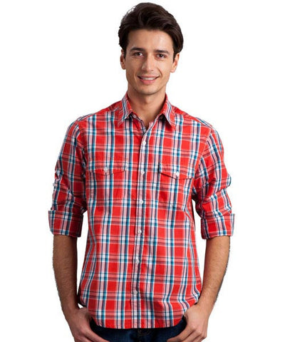 Yepme Red & Orange Check Shirt