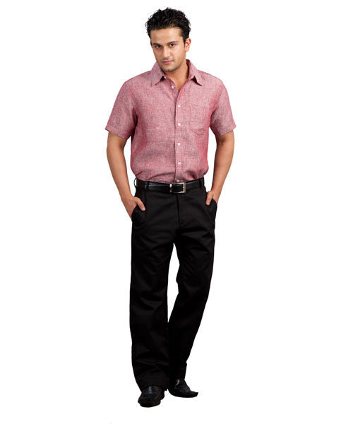 Pink shirt cheap black shoes