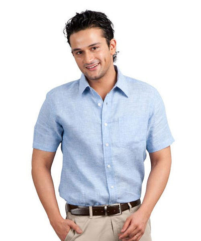 Yepme Blue Linen Casual Shirt