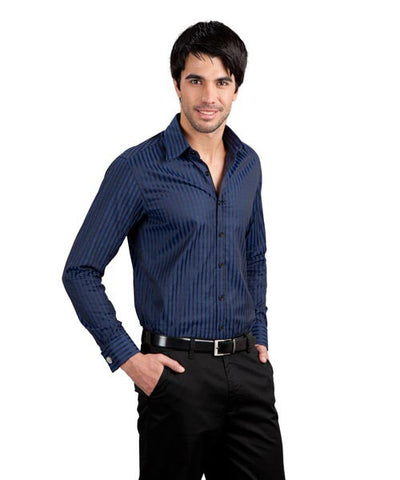 Yepme Blue Stripes Party Wear Shirt