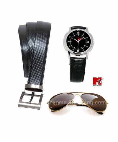 Buy Belt, MTV Sunglasses and MTV Watch Combo!