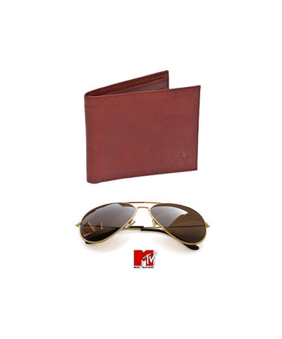 Buy Yepme Brown Wallet and MTV Sunglasses Combo!