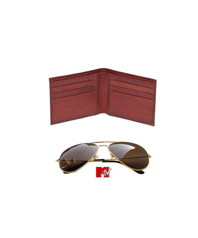 Yepme Brown Wallet and MTV Sunglasses Combo!