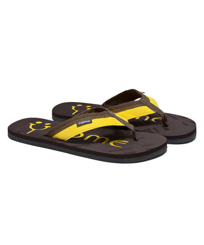 Yepme Logo Engraved Brown Flip-Flop