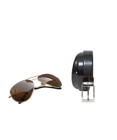 MTV Sunglasses and Black Reversible Belt Combo!
