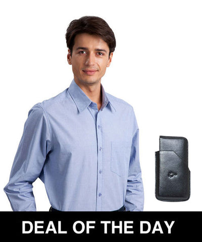 Yepme Light Blue Formal Shirt and Leather Card Holder Combo!