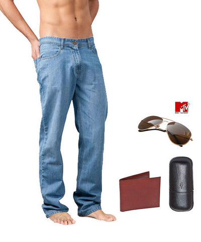 Yepme Jeans, MTV Sunglasses, Sunglasses Cover and Brown Wallet Combo!