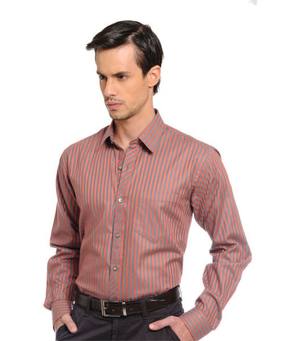 Yepme Orange Stripes Party Shirt