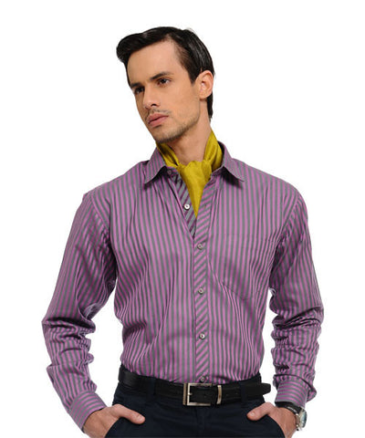 Yepme Fuchsia Stripes Party Shirt