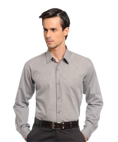 Yepme Light Grey Stripes Party Shirt