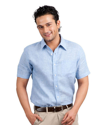Yepme Blue Linen Casual Shirt
